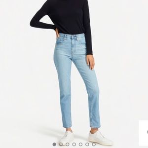 Everlane High Rise Cheeky Straight 27 Ankle Sky